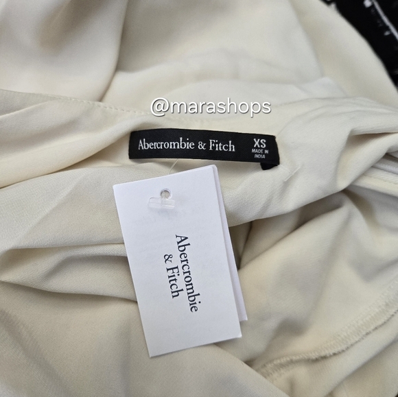 A&F Draped High-Neck Shell Midi Dress - Picture 4 of 8